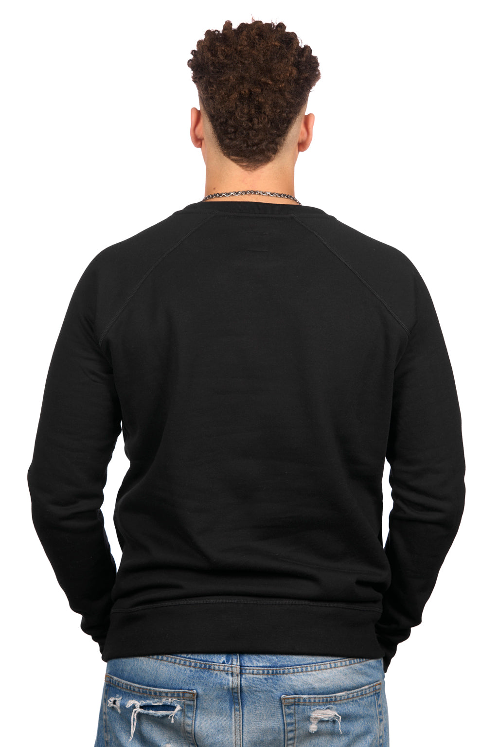 Sudadera negra sin capucha hombre new arrivals